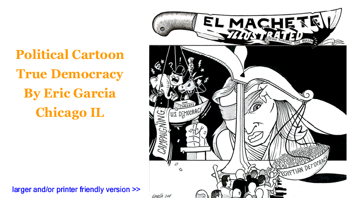 Political Cartoon - True Democracy By Eric Garcia, Chicago IL