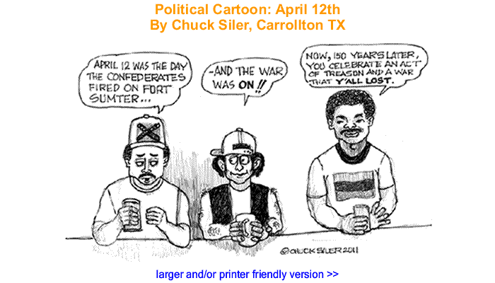 Political Cartoon - April 12th By Chuck Siler, Carrollton TX