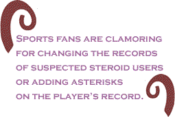 Statistics of steroid users in baseball