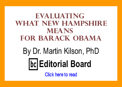 Evaluating What New Hampshire Means for Barack Obama By Martin Kilson, BC Editorial Board