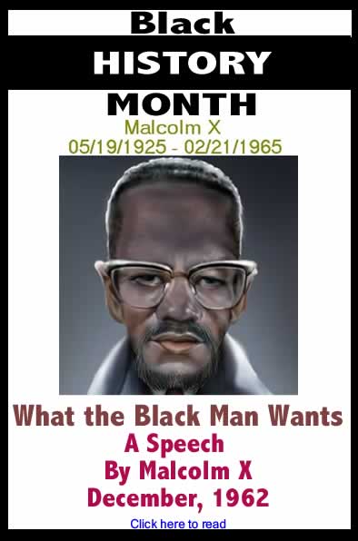Black History Month: What the Black Man Wants - A Speech By Malcolm X