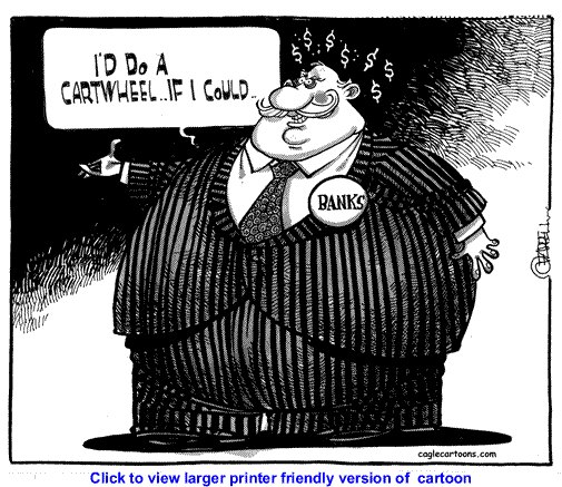 Political Cartoon: Banks Bailout By Vince O'Farrell, The Illawarra Mercury, Australia