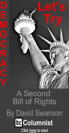 A Second Bill of Rights - Let's Try Democracy By David Swanson, BlackCommentator.com Columnist