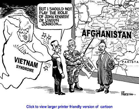 Cartoon: Afghanistan and Vietnam By Paresh Nath, The Khaleej Times, UAE