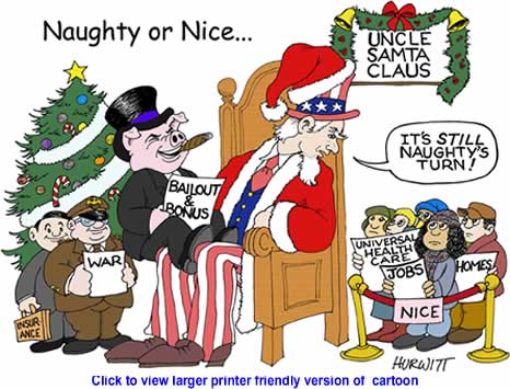 Cartoon: Naughty or Nice.... By Mark Hurwitt