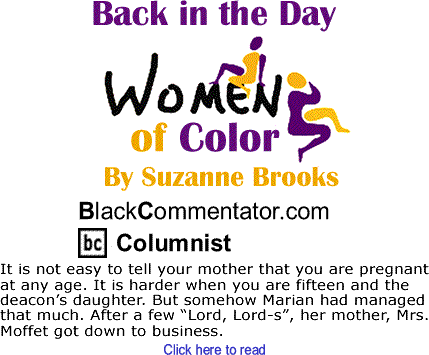 Back in the Day - Women of Color - By Suzanne Brooks - BlackCommentator.com Columnist