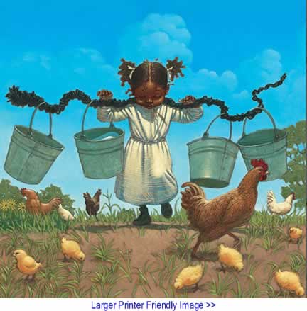 Art: Buckets and Chickens By Kadir Nelson