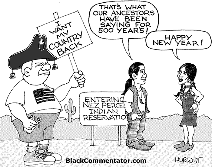 BlackCommentator.com: Political Cartoon - I Want My Country Back By Mark Hurwitt, Brooklyn NY