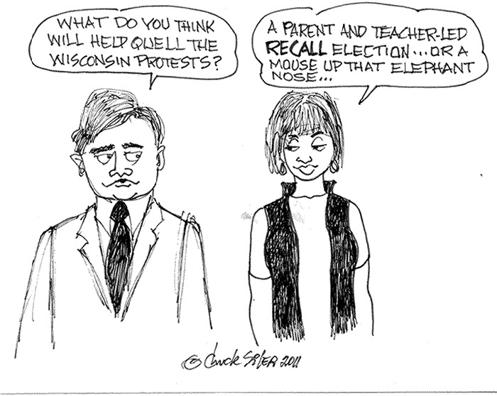 Mark Ganzer's Blog: Political Cartoon WISCONSIN RECALL By Chuck ...