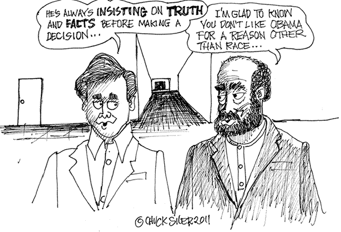 BlackCommentator.com: Political Cartoon - Facts & Truth By Chuck Siler, Carrollton TX