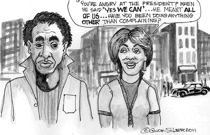 BlackCommentator.com: Political Cartoon - Yes We Can By Chuck Siler, Carrollton TX