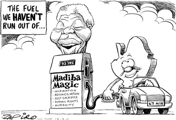 BlackCommentator.com: Political Cartoon - Nelson Mandela - 93 By Zapiro, South Africa