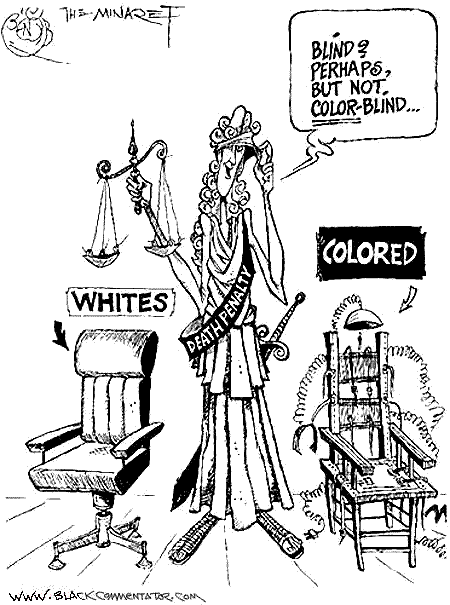 Political Cartoon - Color Blind Justice By Khalil Bendib, Berkeley CA