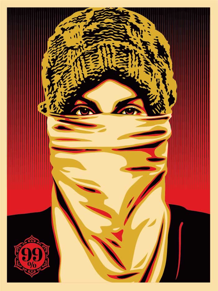 BlackCommentator.com Art: OWS By Shepard Fairey, Los Angeles CA