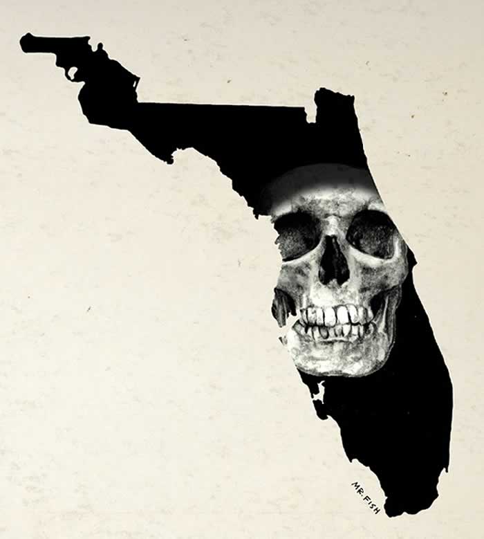 BlackCommentator.com: Political Cartoon - Florida's "Stand Your Ground Law  By Mr. Fish, Philadelphia PA