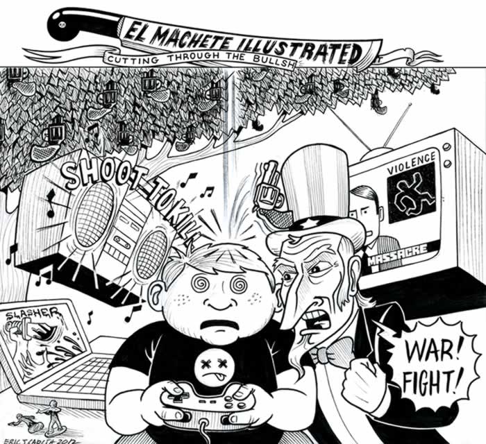 BlackCommentator.com: Political Cartoon - Breeding Violence By Eric Garcia, Chicago IL