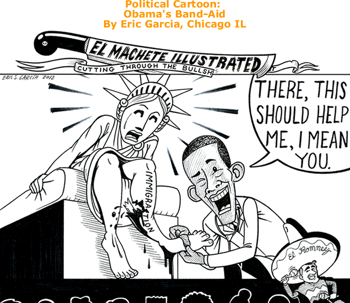 BlackCommentator.com: Political Cartoon - Obama's Band-Aid By Eric Garcia, Chicago IL