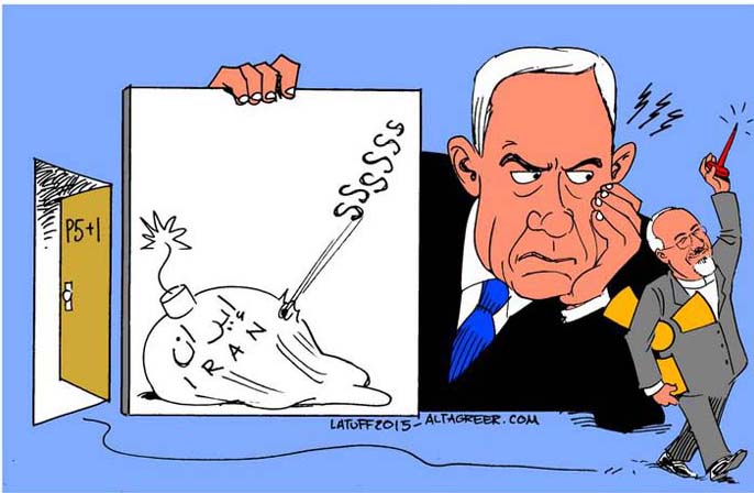 BlackCommentator.com July 16, 2015 - Issue 615: Iran Nuke Deal - Political Cartoon By Carlos Latuff, Rio de Janeiro Brazil