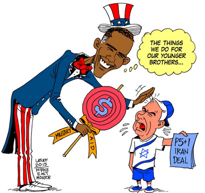 BlackCommentator.com July 23, 2015 - Issue 616: Iran Deal - Political Cartoon By Carlos Latuff, Rio de Janeiro Brazil