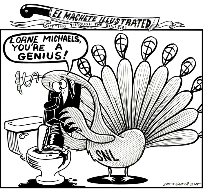 BlackCommentator.com November 12, 2015 - Issue 629: SNL Trumped - Political Cartoon By Eric Garcia, Chicago IL