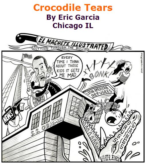 BlackCommentator.com January 14, 2016 - Issue 636: Crocodile Tears - Political Cartoon By Eric Garcia, Chicago IL