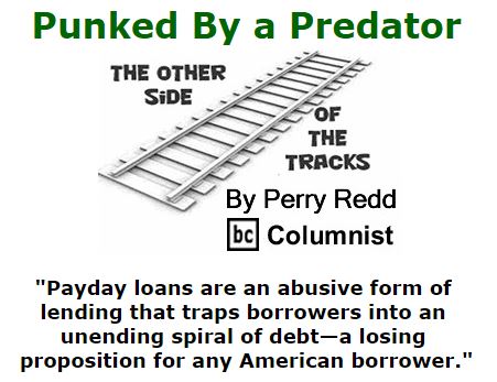 BlackCommentator.com January 21, 2016 - Issue 637: Punked By a Predator - The Other Side of the Tracks By Perry Redd, BC Columnist