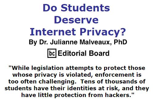 BlackCommentator.com March 03, 2016 - Issue 643: Do Students Deserve Internet Privacy? By Dr. Julianne Malveaux, PhD, BC Editorial Board