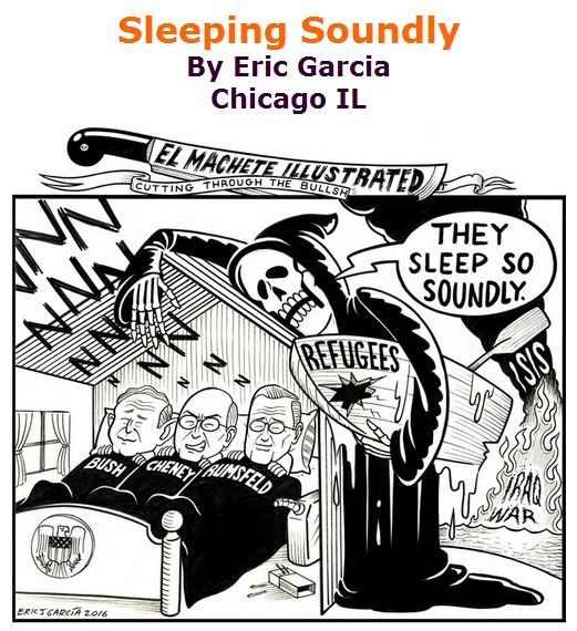 BlackCommentator.com May 05, 2016 - Issue 652: Sleeping Soundly - Political Cartoon By Eric Garcia, Chicago IL