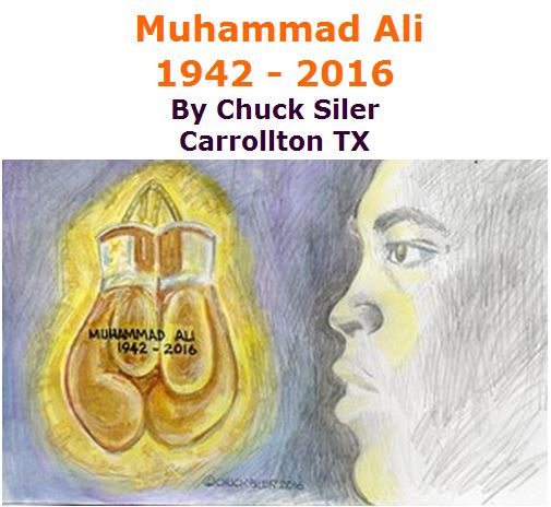 BlackCommentator.com June 09, 2016 - Issue 657: Muhammad Ali 1942 - 2016 - Political Cartoon By Chuck Siler, Carrollton TX