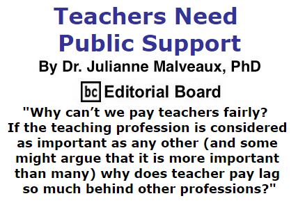 BlackCommentator.com September 08, 2016 - Issue 665: Teachers Need Public Support - By Dr. Julianne Malveaux, PhD, BC Editorial Board