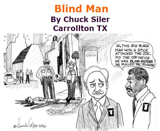 BlackCommentator.com October 06, 2016 - Issue 669: Blind Man - Political Cartoon By Chuck Siler, Carrollton TX