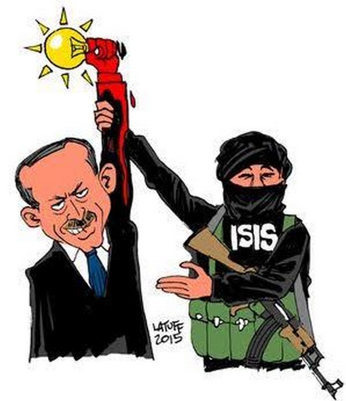BlackCommentator.com October 27, 2016 - Issue 672: Turkish Government Threatens Twitter Over Cartoon By Carlos Latuff - Political Cartoon By Carlos Latuff, Rio de Janeiro Brazil