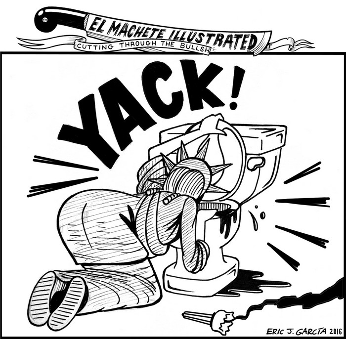 BlackCommentator.com November 11, 2016 - Issue 674: Trump Victory - Political Cartoon By Eric Garcia, Chicago IL