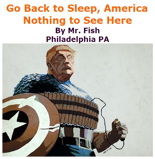 BlackCommentator.com November 17, 2016 - Issue 675: Go Back to Sleep, America – Nothing to See Here - Political Cartoon By Mr. Fish, Philadelphia PA
