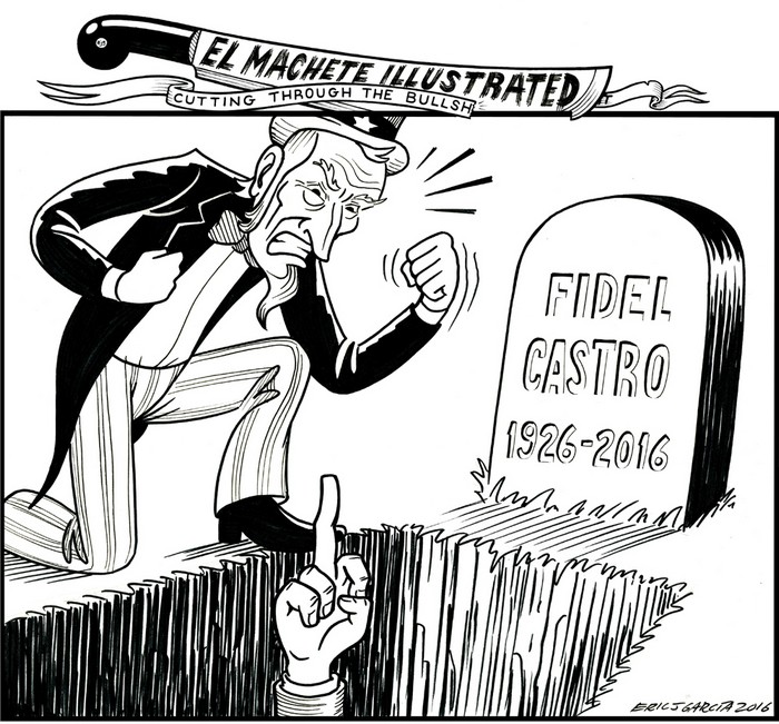 BlackCommentator.com December 01, 2016 - Issue 677: Castro's Last Gasp - Political Cartoon By Eric Garcia, Chicago IL