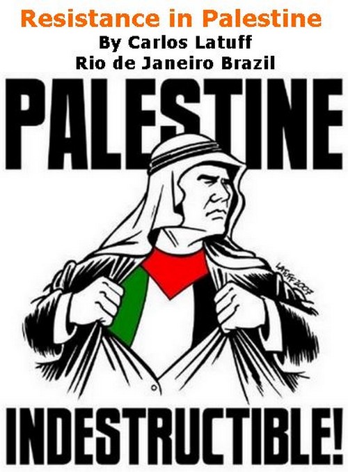 BlackCommentator.com January 12, 2017 - Issue 681: Resistance in Palestine - Political Cartoon By Carlos Latuff, Rio de Janeiro Brazil