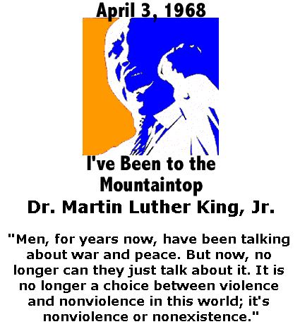 BlackCommentator.com January 12, 2017 - Issue 681: April 3, 1968 - Dr. Martin Luther King, Jr. - I've Been to the Mountaintop