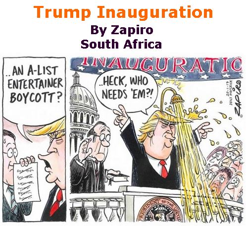 BlackCommentator.com January 26, 2017 - Issue 683: Trump Inauguration - Political Cartoon By Zapiro, South Africa