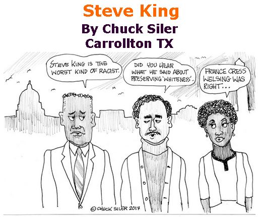 BlackCommentator.com March 23, 2017 - Issue 691: Steve King - Political Cartoon By Chuck Siler, Carrollton TX
