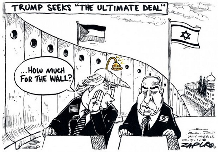 BlackCommentator.com May 25, 2017 - Issue 700: Trump Seeks Deal - Political Cartoon By Zapiro, South Africa