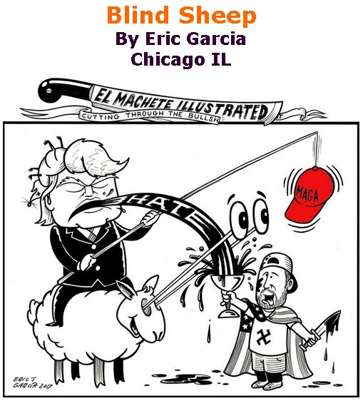BlackCommentator.com June 01, 2017 - Issue 701: Blind Sheep - Political Cartoon By Eric Garcia, Chicago IL