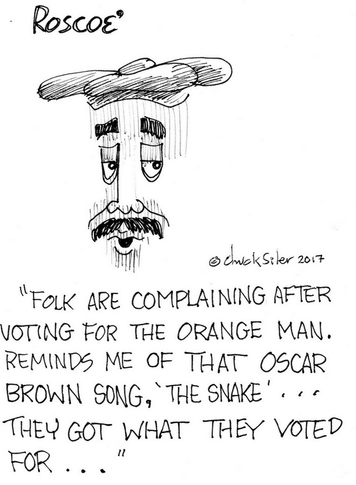 BlackCommentator.com July 20, 2017 - Issue 708: The Snake - Political Cartoon By Chuck Siler, Carrollton TX