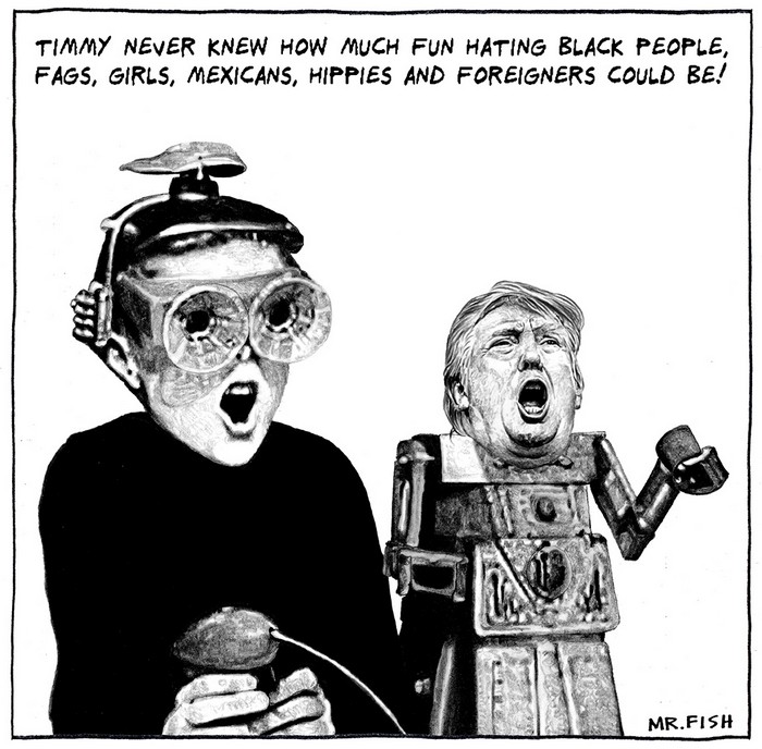 BlackCommentator.com July 27, 2017 - Issue 709: The Greatest Virtual Reality Show on Earth! - Political Cartoon By Mr. Fish, Philadelphia PA