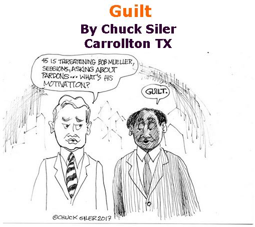 BlackCommentator.com July 27, 2017 - Issue 709: Guilt - Political Cartoon By Chuck Siler, Carrollton TX