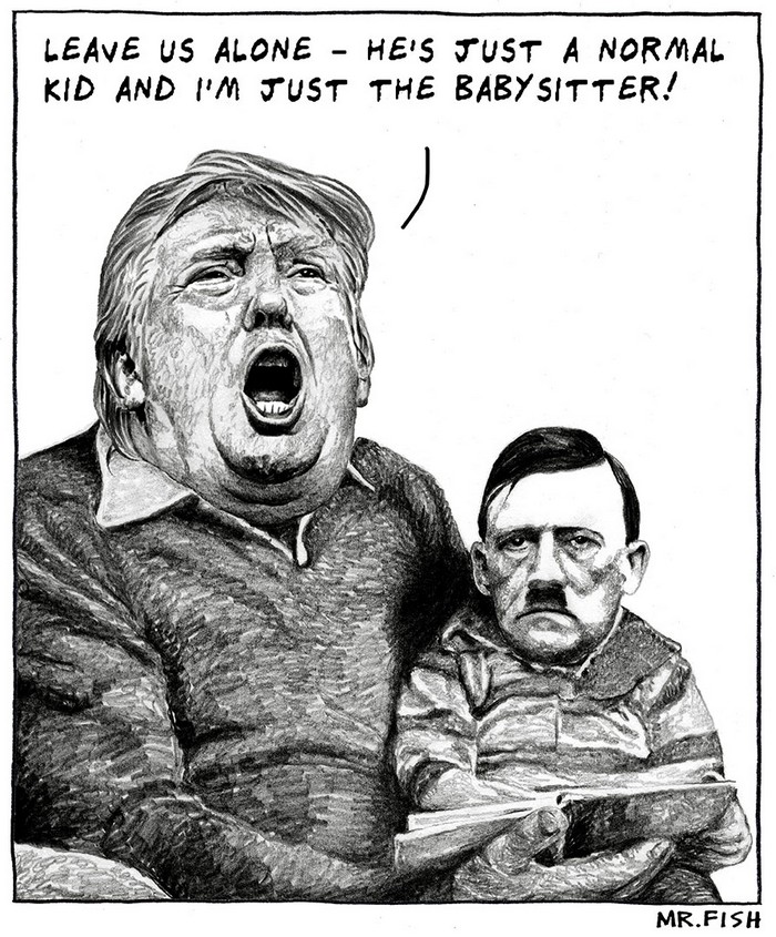 BlackCommentator.com September 07, 2017 - Issue 711: Nanny State - Political Cartoon By Mr. Fish, Philadelphia PA