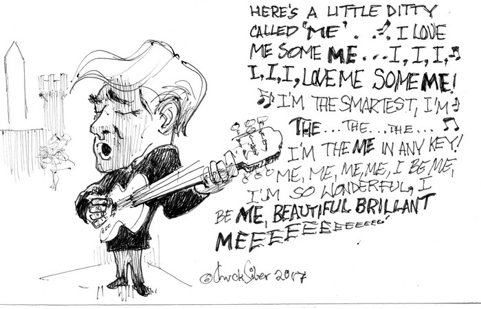 BlackCommentator.com November 09, 2017 - Issue 717: A Song to Me - Political Cartoon By Chuck Siler, Carrollton TX