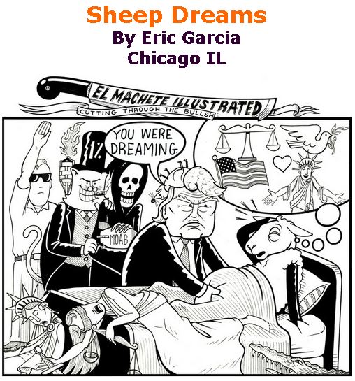 BlackCommentator.com January 11, 2018 - Issue 724: Sheep Dreams - Political Cartoon By Eric Garcia, Chicago IL