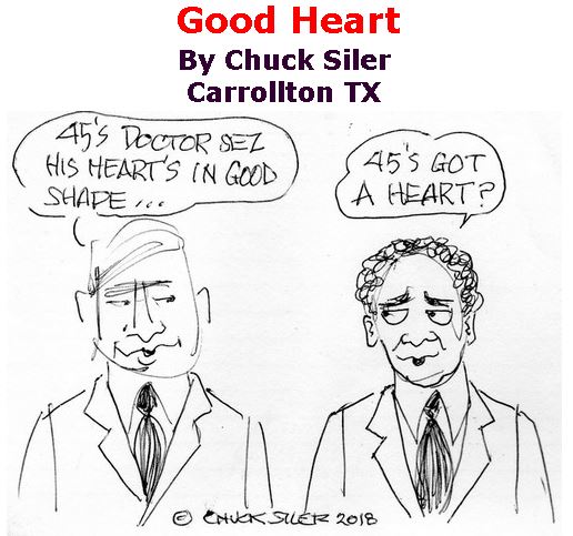 BlackCommentator.com January 25, 2018 - Issue 726: Good Heart - Political Cartoon By Chuck Siler, Carrollton TX