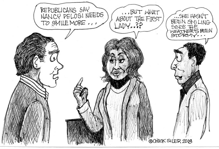 BlackCommentator.com February 15, 2018 - Issue 729: Smiles - Political Cartoon By Chuck Siler, Carrollton TX