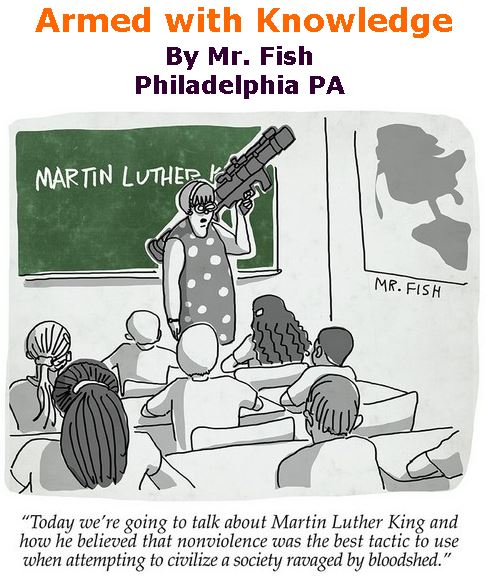 BlackCommentator.com March 01, 2018 - Issue 731: Armed with Knowledge - Political Cartoon By Mr. Fish, Philadelphia PA